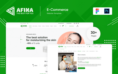 Modelo de 设计 de E-commerce Afina Figma Photoshop