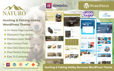 Naturo - Jagd Angeln Outdoor Hobbies Shop WordPress Theme