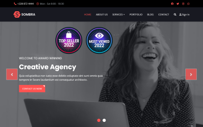Sombra - Modello Joomla multiuso nero e a colori