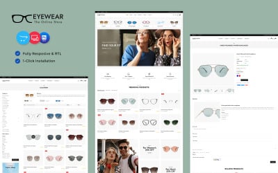 Eyewear - Eye Glasses, Goggles, and Sunglass Multipurpose Opencart Theme