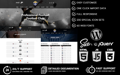 Football Club - Sport Clubs WordPress Theme