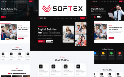 Softex - HTML5-Vorlage für Software und digitale Agenturen