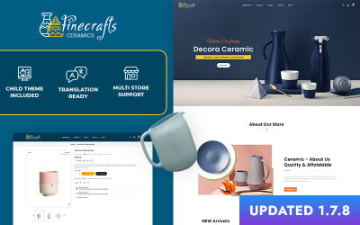 Finecrafts - Ceramics &amp;amp; Pottery PrestaShop Template