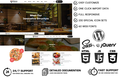 Master Restaurant - Food &amp;amp; Restaurant WordPress Theme