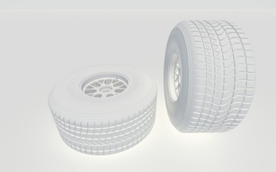 Pirelli Formel-1-Reifen für nasse Wetterbedingungen 3D-Modelle