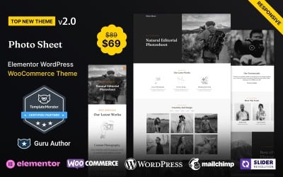 Hoja de fotos - Tema de WordPress para fotografía