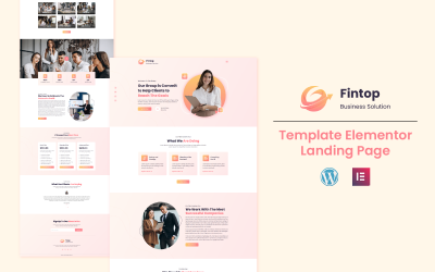 Fintop - Plantilla Elementor de solución empresarial digital