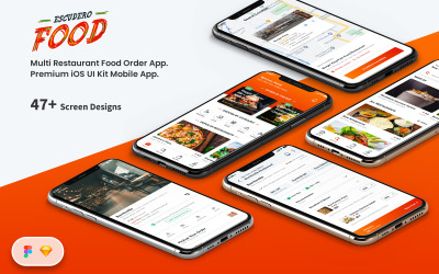 多餐厅食品订单移动App UI Kit