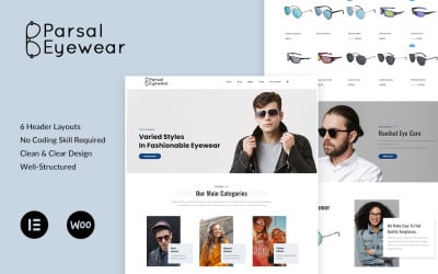 Parsal -时尚眼镜|处方眼镜 &amp;amp; 太阳镜WordPress主题