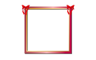 Vettore di cornice per foto in stile oro e rosso
