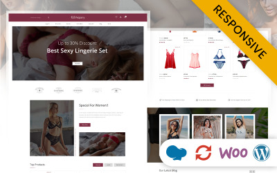 Napery - найкраща адаптивна тема WooCommerce для магазину жіночої білизни