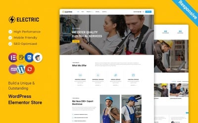 Electric - Electricity Services WordPress Elementor Theme