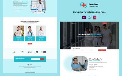 Excelente Cuidado e Cura - Modelo Elementor de Serviços de Saúde e Fitness
