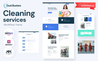 Dust Busters - Tema WordPress per le imprese di servizi di pulizia