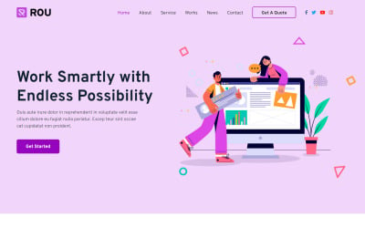 Rou - Digital Agency Html Landing Page