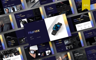 Hunex – бізнес-шаблон слайдів Google