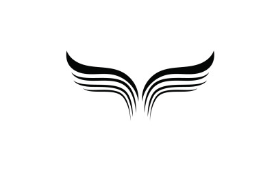 翅膀猎鹰鸟鹰标志和符号矢量V4