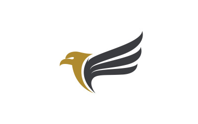 Wing Falcon Bird Eagle Logo y símbolo Vector V10