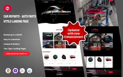 CarReparts - Pagina di destinazione HTML5 per ricambi auto