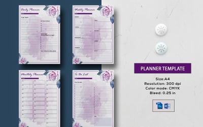 Floral Daily Planner Template