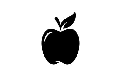 苹果新鲜水果标志矢量标志设计模板V1