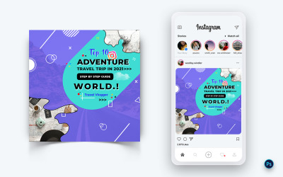 Travel Explorer e Tour Social Media Post Design Template-21