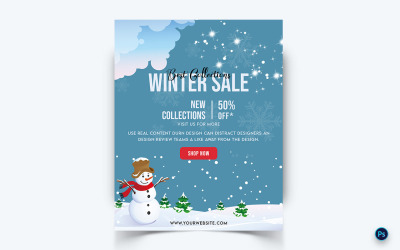 Oferta de temporada de inverno Promoção Social Media Design de feed do Instagram-01