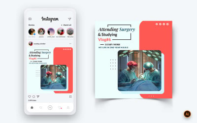 Medical and Hospital Social Media Instagram Post Design Template-03