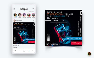 Fotografiediensten Social Media Instagram Post-ontwerpsjabloon-11