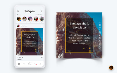 Services de photographie Modèle de conception de publication Instagram sur les médias sociaux-02