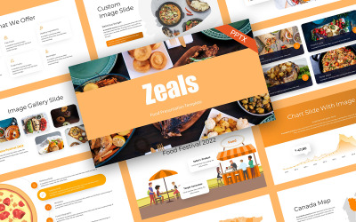Zeals食品ppt模板
