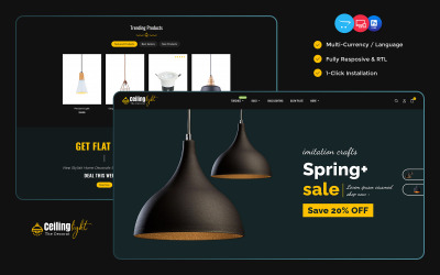 Illuminazione - Negozio online di lampade e illuminazione moderne e negozio di mobili Tema Opencart