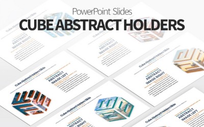 Suportes de imagem de cubo abstrato - PowerPoint