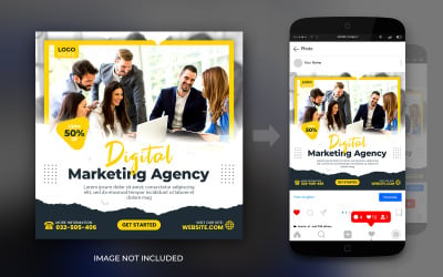 Digital Marketing Agency Expert And Corporate Social Media Post Design Template