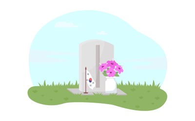 National Memorial day in Korea vector illustration