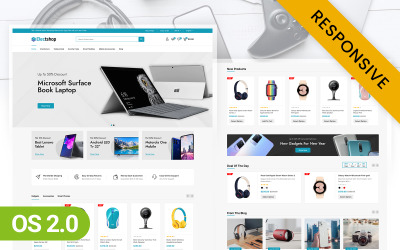 Shopify 2电子商店-互联网电子产品商店.0 Адаптивная тема