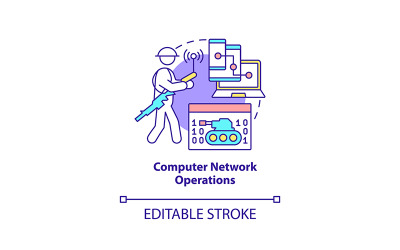Ícone do conceito de operações de rede de computador