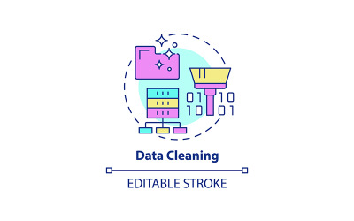Data rengöring koncept ikon