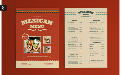 老式墨西哥菜单模型