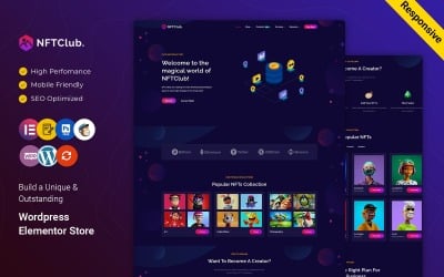 NFTClub - NFT Marketplace Multipurpose Wordpress Theme