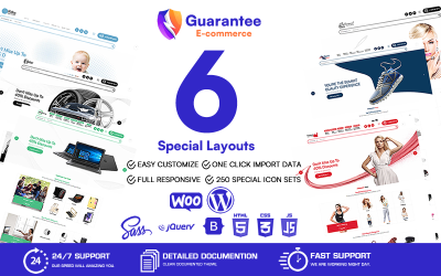 Garantie - Thème WordPress WooCommerce polyvalent