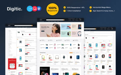 Digitic - Electrónica, Gadgets y Computadoras Multipropósito Opencart Responsive Theme