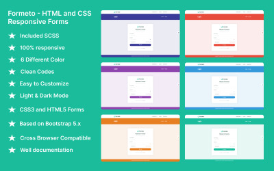 Formeto - Página de Especialidade de Bootstrap 5 Html Forms Responsive