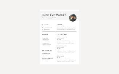 Web Developer Resume Template-Ramsy