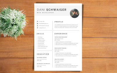 Simple White Professional Detailed Web Developer Resume