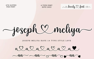 Joseph Meliya美丽的脚本字体