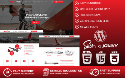 Jetline - Airlines WordPress Theme