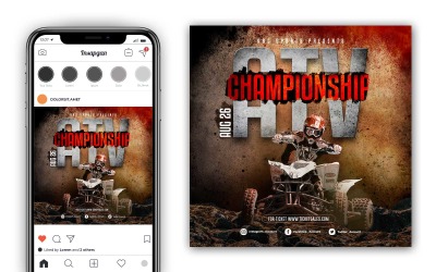 ATV摩托车锦标赛社交媒体模型