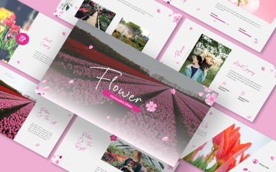 Flower Violet Presentation Powerpoint Template