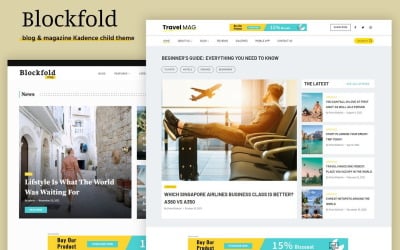 Blockfold -博客，投资组合和杂志WordPress主题